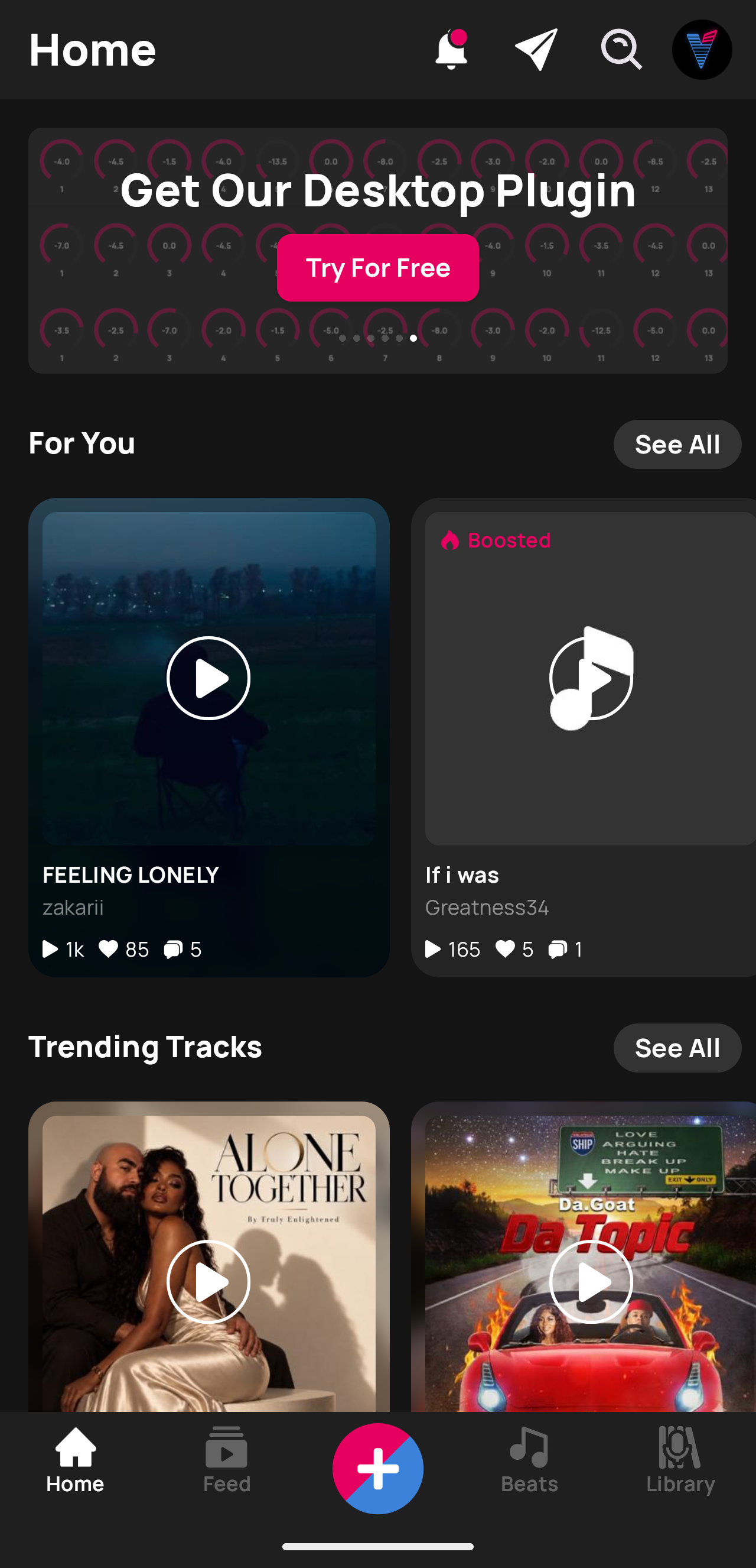 The Home page