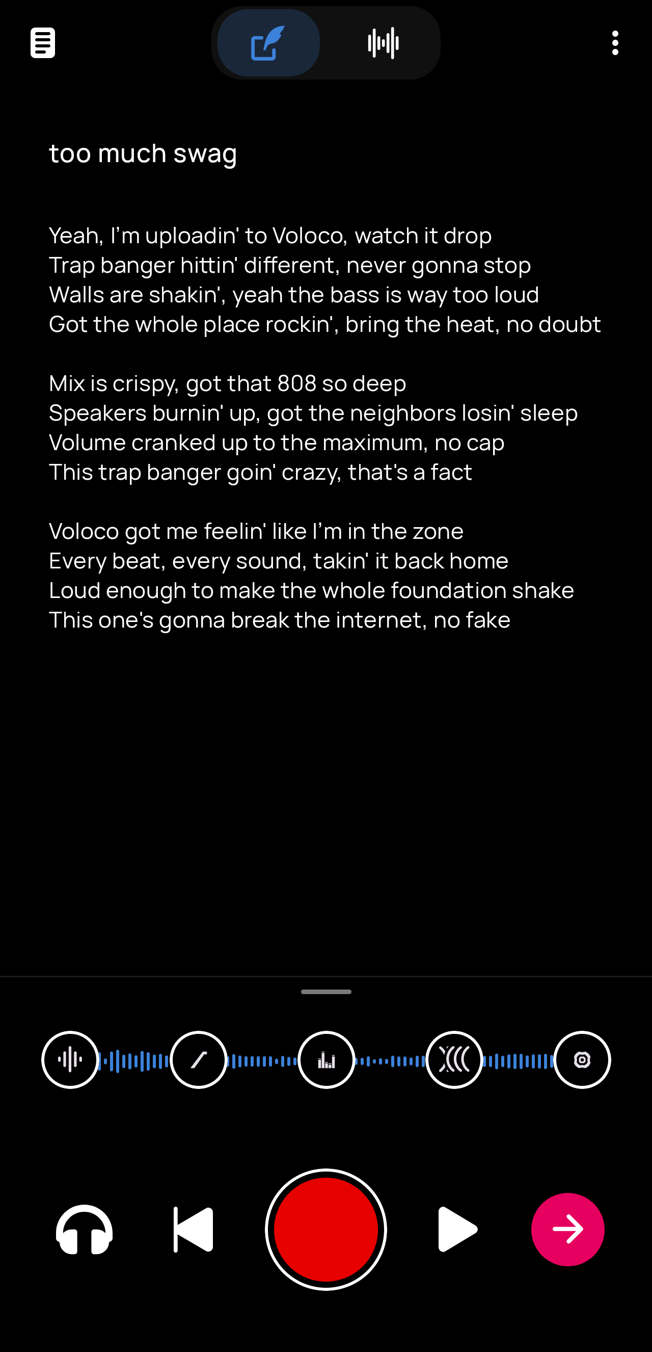 The Lyrics Pad